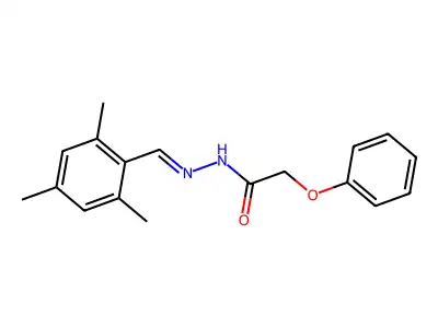 2-phenoxy-N-[(E)-(2,4,6-trimethylphenyl)methylideneamino]acetamide structure