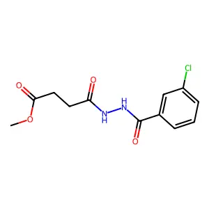 Methyl 4-[2-(3-chlorobenzoyl)hydrazino]-4-oxobutanoate structure