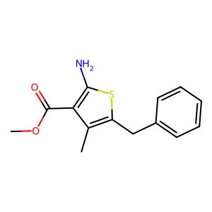 Methyl 2-amino-5-benzyl-4-methyl-3-thiophenecarboxylate structure