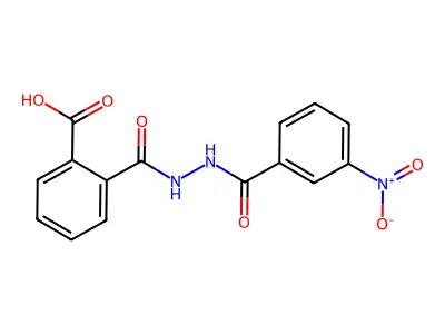 2-[[(3-Nitrobenzoyl)amino]carbamoyl]benzoic acid structure