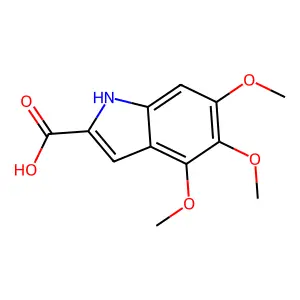 4,5,6-Trimethoxy-1H-indole-2-carboxylic acid structure
