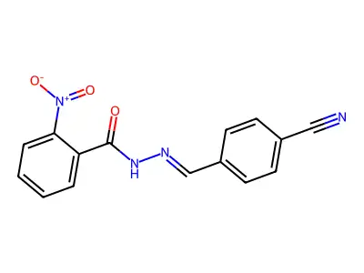 N'-(4-cyanobenzylidene)-2-nitrobenzohydrazide structure