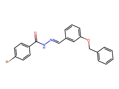 4-bromo-N-[(3-phenylmethoxyphenyl)methylideneamino]benzamide structure