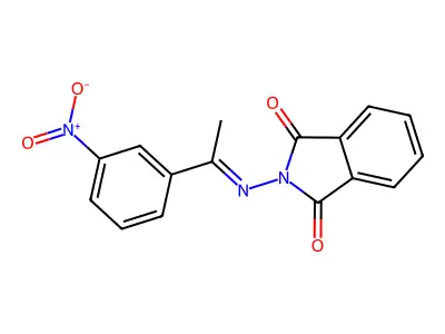2-[(1-{3-nitrophenyl}ethylidene)amino]-1H-isoindole-1,3(2H)-dione structure