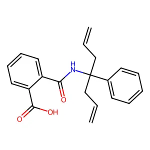 N-(1-Allyl-1-phenyl-but-3-enyl)-phthalamic acid structure