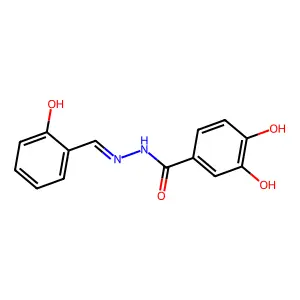 3,4-dihydroxy-N'-(2-hydroxybenzylidene)benzohydrazide structure