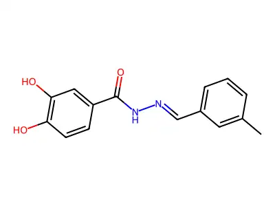 3,4-dihydroxy-N-[(3-methylphenyl)methylideneamino]benzamide structure
