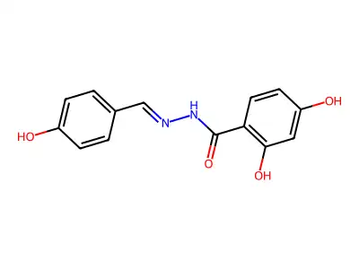 2,4-Dihydroxybenzoic acid 2-[(4-hydroxyphenyl)methylene]hydrazide structure