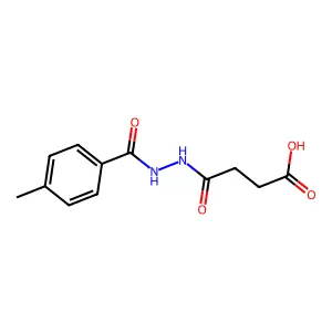 4-[2-(4-Methylbenzoyl)hydrazino]-4-oxobutanoic acid structure