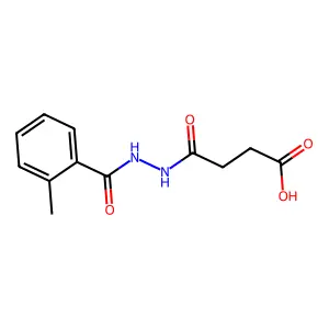 4-[2-(2-Methylbenzoyl)hydrazino]-4-oxobutanoic acid structure