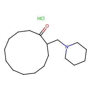 2-(Piperidin-1-ylmethyl)cyclododecan-1-one;hydrochloride structure