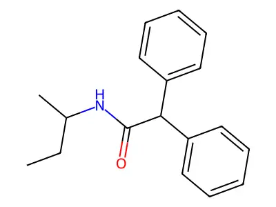 N-(methylpropyl)-2,2-diphenylacetamide structure