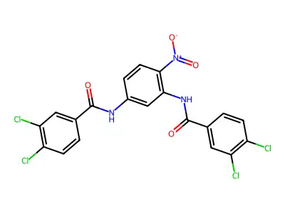 3,4-dichloro-N-[3-[(3,4-dichlorobenzoyl)amino]-4-nitrophenyl]benzamide structure