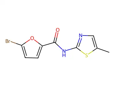 5-bromo-N-(5-methyl-1,3-thiazol-2-yl)furan-2-carboxamide structure