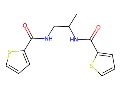 N-[2-(thiophene-2-carbonylamino)propyl]thiophene-2-carboxamide structure
