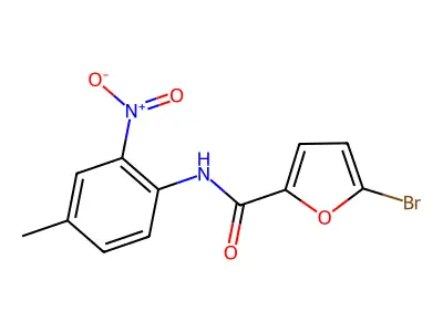 5-bromo-N-(4-methyl-2-nitrophenyl)furan-2-carboxamide structure