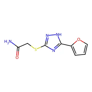 2-{[5-(furan-2-yl)-4H-1,2,4-triazol-3-yl]sulfanyl}acetamide structure