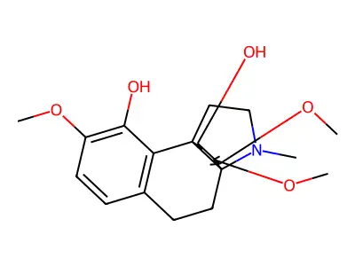 Hasubanan-4,6-diol, 7,8-didehydro-3,7,8-trimethoxy-17-methyl- structure