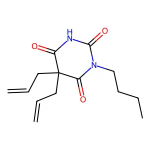 Barbituric acid, 1-butyl-5,5-diallyl- structure