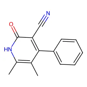 5,6-Dimethyl-2-oxo-4-phenyl-1,2-dihydropyridine-3-carbonitrile structure
