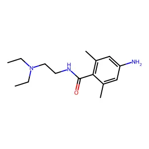 Benzamide, 4-amino-N-(2-(diethylamino)ethyl)-2,6-dimethyl- structure