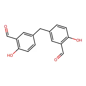 5-[(3-Formyl-4-hydroxyphenyl)methyl]-2-hydroxybenzaldehyde structure