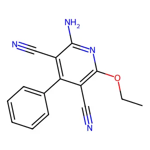 2-Amino-6-ethoxy-4-phenylpyridine-3,5-dicarbonitrile structure