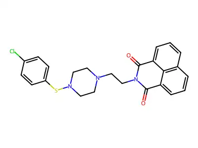 2-[2-[4-[(4-Chlorophenyl)thio]-1-piperazinyl]ethyl]-1H-benz[de]isoquinoline-1,3(2H)-dione structure