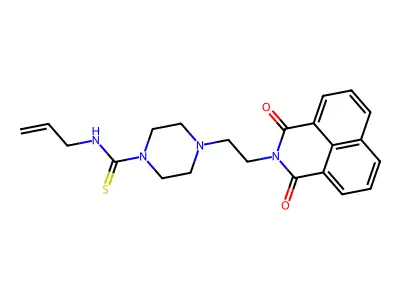 4-[2-(1,3-dioxo-1H-benzo[de]isoquinolin-2(3H)-yl)ethyl]-N-(prop-2-en-1-yl)piperazine-1-carbothioamide structure