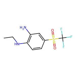 N1-ethyl-4-trifluoromethanesulfonylbenzene-1,2-diamine structure