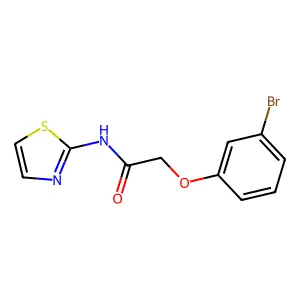 2-(3-bromophenoxy)-N-(1,3-thiazol-2-yl)acetamide structure