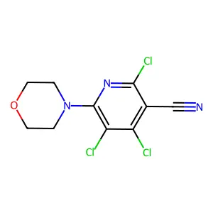 2,4,5-Trichloro-6-(morpholin-4-yl)pyridine-3-carbonitrile structure