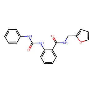2-[[anilino(oxo)methyl]amino]-N-(2-furanylmethyl)benzamide structure