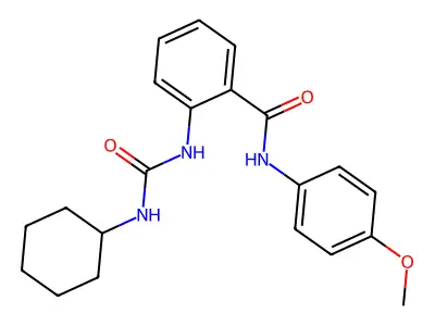 2-(cyclohexylcarbamoylamino)-N-(4-methoxyphenyl)benzamide structure