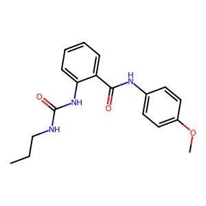 N-(4-methoxyphenyl)-2-(propylcarbamoylamino)benzamide structure