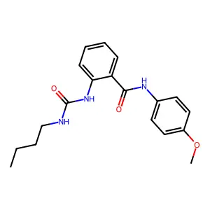 2-{[(butylamino)carbonyl]amino}-N-(4-methoxyphenyl)benzamide structure