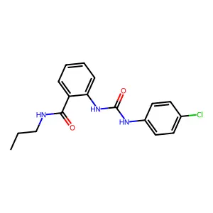 2-[(4-chlorophenyl)carbamoylamino]-N-propylbenzamide structure
