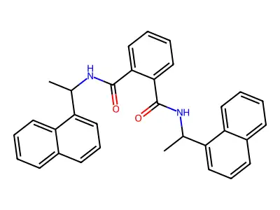 N(1),N(2)-Bis(1-(1-naphthyl)ethyl)phthalamide structure