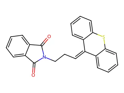2-[3-(9H-Thioxanthen-9-ylidene)propyl]-2,3-dihydro-1H-isoindole-1,3-dione structure