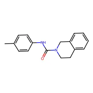 N-(4-methylphenyl)-3,4-dihydro-2(1H)-isoquinolinecarboxamide structure