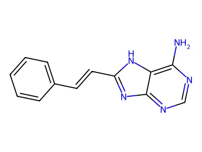 9H-Purin-6-amine,8-(2-phenylethenyl)- structure