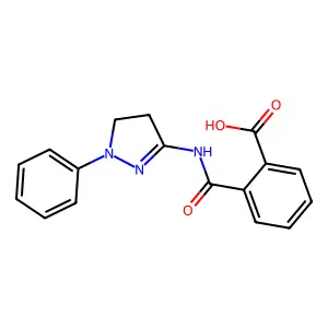 N-(1-Phenyl-4,5-dihydro-1H-pyrazol-3-yl)-phthalamic acid structure
