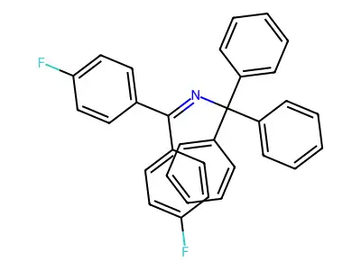 N-[bis(4-fluorophenyl)methylidene]-1,1,1-triphenylmethanamine structure