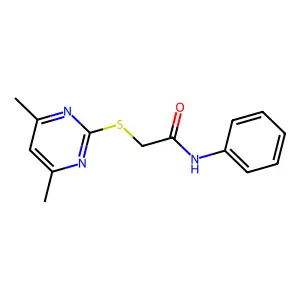 2-(4,6-dimethylpyrimidin-2-ylthio)-N-phenylacetamide structure