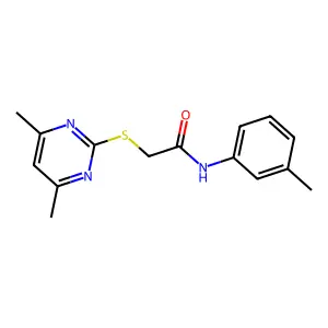 2-(4,6-dimethylpyrimidin-2-yl)sulfanyl-N-(3-methylphenyl)acetamide structure