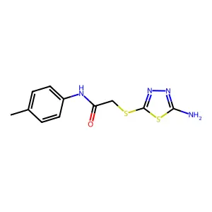 2-[(5-Amino-1,3,4-thiadiazol-2-yl)thio]-N-(4-methylphenyl)acetamide structure