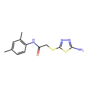 2-[(5-amino-1,3,4-thiadiazol-2-yl)sulfanyl]-N-(2,4-dimethylphenyl)acetamide structure