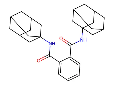 1-N,2-N-bis(1-adamantyl)benzene-1,2-dicarboxamide structure