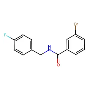 3-溴-N-[(4-氟苯基)甲基]苯甲酰胺 structure