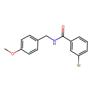 3-bromo-N-(4-methoxybenzyl)benzamide structure